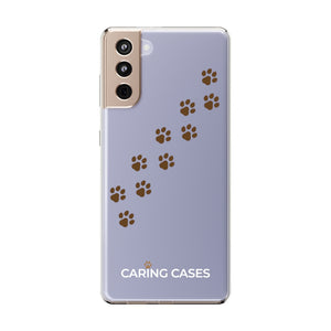 Fur Babies with Paw Prints-Clear iCare Phone Case