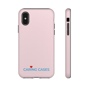 Healthy Hearts - Pink w/Blue iCare Tough Phone Case