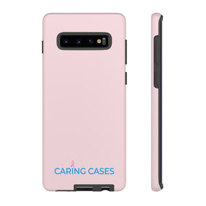 Breast Cancer Pink w/blue - iCare Tough Phone Case
