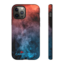 Load image into Gallery viewer, Our Heroes - Fire Fighters Red/Blue Smoke iCare Tough Phone Case
