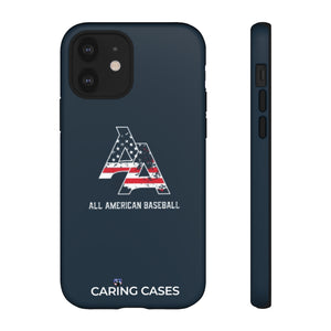 Veterans - ALL AMERICAN BASEBALL - Blue iCare Tough Phone Case
