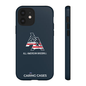 Veterans - ALL AMERICAN BASEBALL - Blue iCare Tough Phone Case