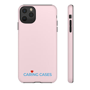 Healthy Hearts - Pink w/Blue iCare Tough Phone Case