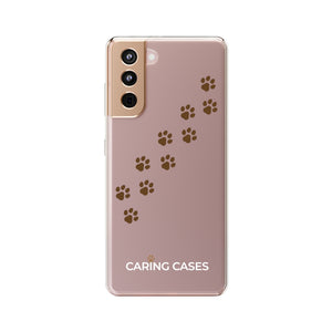 Fur Babies with Paw Prints-Clear iCare Phone Case